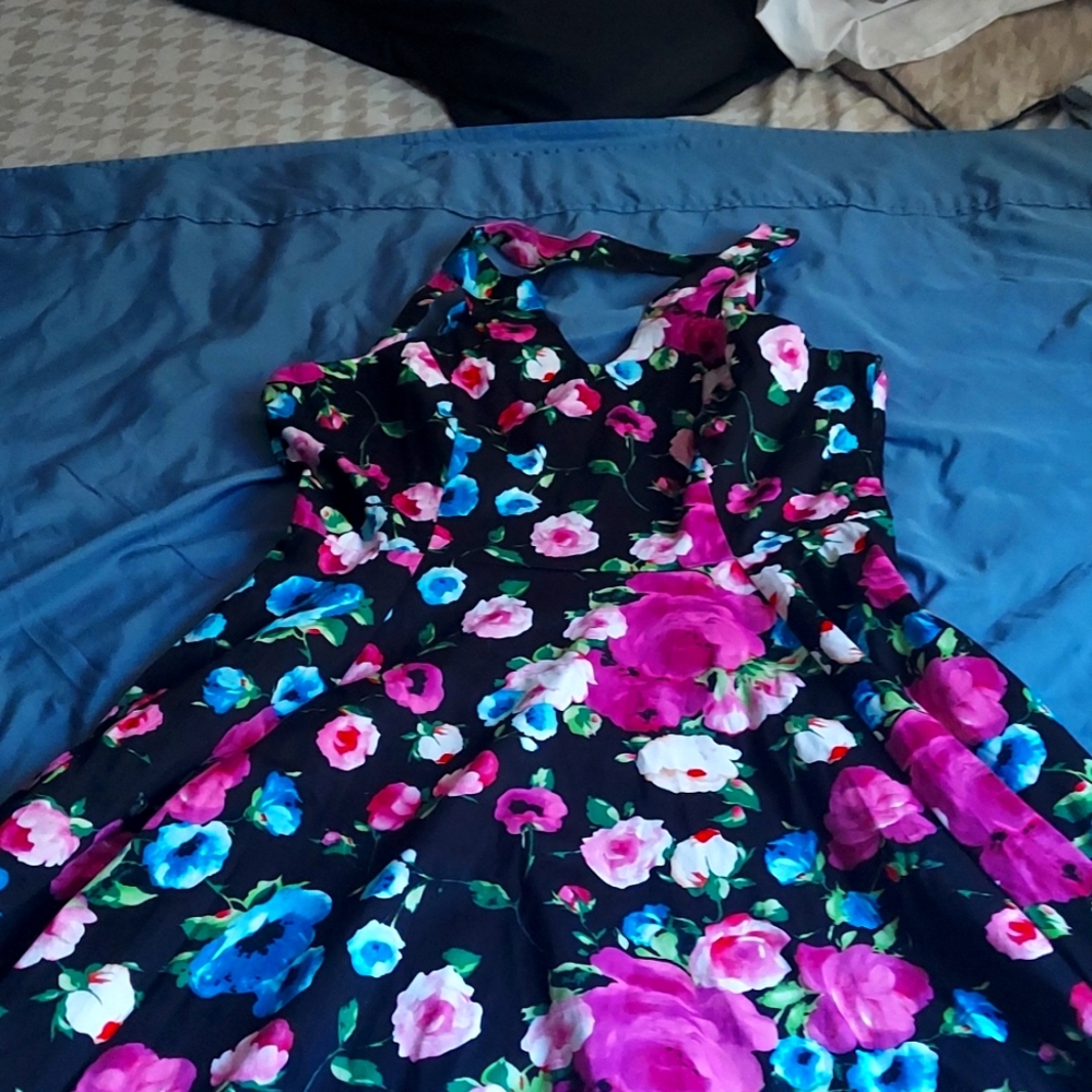 A rockabilly floral dress